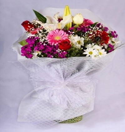 7 adet şık gül buketi Çiçeği & Ürünü Renkli Çiçek Buketi 