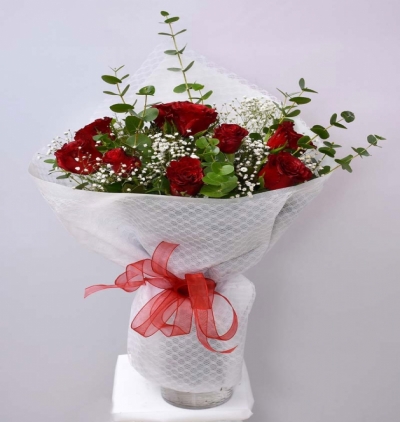 vazoda kırmızı gül ve pembe lilyum Çiçeği & Ürünü 11Kırmızı Gül Buketi 